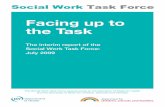 Facing up to the Task - Archive · Facing up to the Task 3 Foreword Moira Gibb CBE Chair, Social Work Task Force Good social work helps people of all ages to be safe, independent