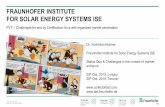 FRAUNHOFER INSTITUTE FOR SOLAR ENERGY SYSTEMS ISEsmart-cities-centre.org/wp-content/uploads/1909... · FOR SOLAR ENERGY SYSTEMS ISE PVT – Challenges for and by Certification for
