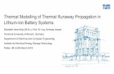 Thermal modelling of thermal runaway propagation in ... · Thermal Modelling of Thermal Runaway Propagation in Lithium-Ion Battery Systems Elisabeth Irene Kolp (M.Sc.), Prof. Dr.-Ing.