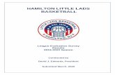 HAMILTON LITTLE LADS BASKETBALL · League Evaluation Survey Results 2019 – 2020 Season March 2020 Page 3 of 26 Questions (Lads, Jr Lads, Cadets) 1. Please select your team / coach.