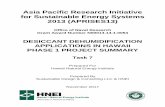 Asia Pacific Research Initiative for Sustainable Energy ... Dehumidification...Sustainable Design & Consulting LLC 5. Deliverable FINAL Nov. 27, 2017 DESICCANT DEHUMIDIFICATION TO