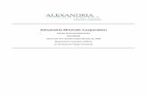 Alexandria Minerals Corporation · The Board of Directors is responsible for reviewing and approving the unaudited interim financial statements ... Investor and public relations 41,572