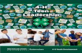 4-H Teen Leadership...Guide, resume or both, outlining their skills and accomplishments. What are examples of life skills teens may learn and practice during a 4-H teen leadership