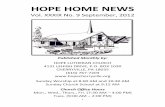 HOPE HOME NEWS - hopecherryville.org · Avery is the daughter of Nicholas and Shannon (Bauder) Kacsur. She was born on December 10, 2011. Cole Jacob Plascencia was also baptized on