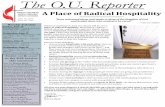 The O.U. Reporter · 2013-08-23 · OPEN HEARTS OPEN MINDS OPEN DOORS June 13, 2013 Issue No. 140 The O.U. Reporter Worship Schedule Sunday, June 16 Worship Services— 8:45 & 10:55