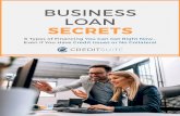 BUSINESS LOAN SECRETS - Amazon S3s3.amazonaws.com/CreditSuite/Free Reports and E... · Business Loan Secrets credit. You can still get REALLY good terms. Common BUSINESS collateral