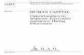 GAO-03-450 Human Capital: Opportunities to Improve ... · and reviewed OPM’s role in the hiring process. As a part of its ongoing efforts to improve federal human capital management,