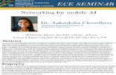Department of ELECTRICAL & COMPUTER ECE SEMINAR ... · Dr. Aakanksha Chowdhery Associate Research Scholar at Princeton University Wednesday, January 31st 2018, 1:30 pm - 2:30 pm Science