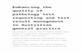 Enhancing the quality of pathology in Australian …€¦ · Web viewd Royal College of Pathologists of Australasia Quality Assurance Program, St Leonards, Sydney, NSW, Australia