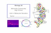 Morinville Community High School Unit 4: Molecular ...fc.gsacrd.ab.ca/~neil_korotash/FOV2-0006206B/FOV2... · Molecular Genetics Unit Outline MOLECULAR GENETICS UNIT EXAM . 4 A1.