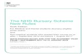 The NHS Bursary Scheme New Rules · 2017-07-18 · 3 The NHS Bursary Scheme New Rules Sixth Edition For Medical and Dental students (bursary-eligible study years) And Non-medical