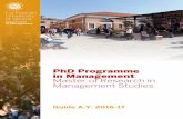 PhD Programme in Management Master of Research in Management … · 2016-07-26 · 4 5 PhD in Management/ Master of Research in Management Studies PhD Teaching Programme Academic