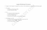 Angle Modulated Systems · 2018-08-13 · Angle Modulated Signals Amplitude Modulation is linear since all operations performed in AM are linear so superposition applies. Angle modulation