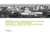 CONTENTS PAGE · v2 dec. 2013 manitoba green building program manual 1-1. section 1 manitoba green building policy, program, legislation & reporting