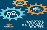 INVESTOR TOOLKIT ON HUMAN RIGHTS...The Toolkit also supports civil society organizations, governments, international and regional organizations, and others in their efforts to promote
