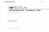 Trinitron Color TV · 2013-09-28 · Trinitron ® Color TV Operating ... installation, use, and servicing of the set. Use Power Sources This set should be operated only from the type