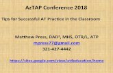 AzTAP Conference 2018 · ists & DIY electronics enthusiasts have the skills necessary to create innovative solu tions today. STEM clubs & Robotics Teams • Complete service projects
