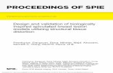 PROCEEDINGS OF SPIEepubs.surrey.ac.uk/849308/1/Design and validation of...Design and validation of biologically -inspired spiculated breast lesion models utili zing structural tissue