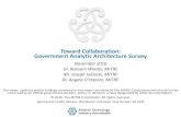 Toward Collaboration: Government Analytic Architecture Survey · Toward Collaboration: Government Analytic Architecture Survey November 2016 Dr. Ransom Winder, MITRE Mr. Joseph Jubinski,