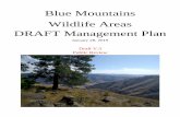 DRAFT Blue Mountains Wildlife Areas Management Plan · Blue Mountains Wildlife Areas Goals, Objectives, and Performance Measures . ... these areas play a critical conservation role.