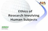 Ethics of Research Involving Human Subjects - CRC Malaysia · 2015-09-29 · Protecting Human Research Subjects Declaration of Helsinki “the most widely accepted guidance worldwide