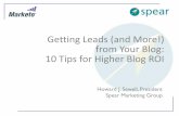 Getting Leads (and More!) from Your Blog: 10 Tips for ...pages2.marketo.com/rs/marketob2/images/howard-sewell-slides.pdf · efficient ways to convert visitors into readers that you