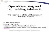 Operationalising and embedding telehealth · Healthier country communities through partnerships and innovation Values Community | Compassion | Quality | Integrity | Justice Western