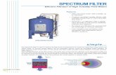 SPECTRUM FILTER - pdfs.semanticscholar.org · al air-scourable multi-media filter. Feed water is dosed with coagulant (polymer for high turbidity feed waters) and flows down through