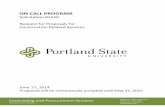 ON CALL PROGRAM - Portland State University...th Avenue | Suite 2601600 SW 4 PO Box 751 – FAST-CAPS Portland, OR 97207-0751 proposals@pdx.edu Contracting and Procurement Services