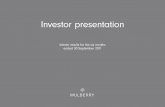 Investor presentation MAIN TITLE - Mulberry...Investor presentation Interim results for the six months ... HIGHLIGHTS OF THE SIX MONTHS ENDED 30 SEPTEMBER 2011 FINANCIAL HIGHLIGHTS