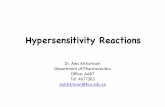 Hypersensitivity Reactions - KSUfac.ksu.edu.sa/sites/default/files/hypersensitivity.pdf · Hypersensitivity reactions! • They cause injury by the release of substances that attract