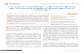 Development and Validation of RP-HPLC Method for the ... · ICH defines impurities profile of a drug materials is “A description of the identified and unidentified impurities, present