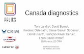 Canada diagnostics - ESGF Home Page · 2018-09-11 · Canada diagnostics Tom Landry 2, David Byrns , Frederic Osterrath2, Blaise Gauvin St-Denis1, David Huard1, François-Xavier Derue2,