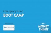 Emergency Fund BOOT CAMP - St. Mary's Bank · Emergency Fund Size $ 500 $ 3,000 $ 1,000 $ 6,000 $ 1,500 $ 9,000 $ 2,000 $ 12,000 $ 2,500 $ 15,000 Monthly Expenses Emergency Fund Size