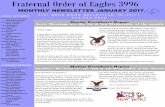 Fraternal Order of Eagles 3996 - VAN BUREN EAGLES #3996 · Monthly Newsletter January 2017Monthly Newsletter January 2017 9 9 6 1 B E C K R O A D B E L L E V I L L E , M I 4 8 1 1