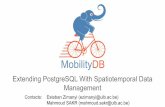 Management Extending PostgreSQL With Spatiotemporal Data...Python Support python-mobilitydb: database adapter to access MobilityDB from Python Open source, developed by MobilityDB