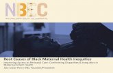 Root Causes of Black Maternal Health Inequities · –Strategizing for passage of HR 1318 “Preventing Maternal Deaths Act” •Maternal Mortality Review –MMRCs on local and state