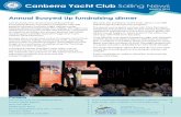 annual Buoyed Up fundraising dinner - Canberra Yacht Club · 2015-05-23 · Annual Buoyed Up fundraising dinner 1-2 Commodores Report 3 From the office 4 ... with other top schools