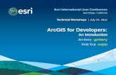 ArcGIS for Developers - Esri€¦ · ArcGIS for Developers: An Introduction Jim Barry @jimbarry Andy Gup @agup July 24, 2012 . Goals ... -ArcGIS Runtime for Devices ... • UX Design