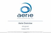 PublicCompanyShowcase Aerie - OIS Pharmaceuticals, Inc. Aerie Overview 01S @ AAO October 2018 01S @