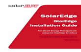 StorEdge Interface Installation Guide...SolarEdge StorEdge Installation Guide For Smart Energy Management using the StorEdge Interface For Europe, APAC & South Africa Version 1.3 During
