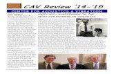 CAV Review ‘14 · CAV Review ‘14-’15 CAV Update Spring workshop dates set The CAV‘s annual workshop will be held at the Penn State Nittany Lion Inn 5—6 May. This year the