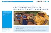 The true cost of concessional loans: On-lending … on-lending...On-lending practices at the Asian Development Bank Headlines Concessional loans for water supply and sanitation projects