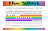 CARE CAN’T WAIT - sagewebsite.orgThe Newsletter of SAGE of South Florida August 2018 The SAGE Senior Action in a Gay Environment SAGE Message Line - 954.634.7219 - CARE CAN’T WAIT