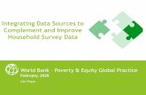 Integrating Data Sources to Complement and …...2020/02/28  · World Bank –Poverty & Equity Global Practice February, 2020 Utz Pape Integrating Data Sources to Complement and Improve