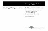Living Wage Laws & Communities...Cities (and other local governments) employ private contractors to provide a range of services for the gov-ernment and the public.Living wage laws