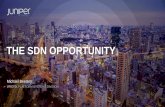 THE SDN OPPORTUNITY - Juniper Networks · OPENFLOW AND SDN TODAY Switching & Routing Infrastructure 1 ... DDoS attack prevention . SDN LEADERSHIP REQUIRES Network Domain Breadth Embracing