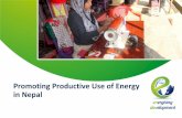 Promoting Productive Use of Energy in Nepal...Pooja Sharma Subject Erstellung von PowerPoint-Präsentationen Created Date 6/24/2015 10:28:18 PM ...