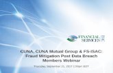 CUNA, CUNA Mutual Group & FS-ISAC: Fraud …...themselves, analyze the risk of the data that may have been or was taken in the breach; stolen consumer data may include: –Names –Addresses