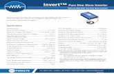 Invert™ - Purkeys · Pure Sine Wave Inverter PD007941 1 Purkeys Invert™ Pure Sine Wave inverters provide reliable 110 VAC power in heavy-duty vehicles. Inverters are available